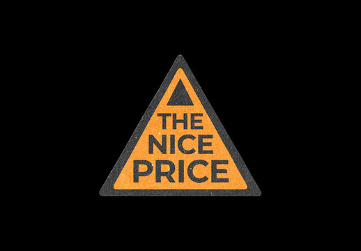 Triangle Sticker Paper Texture Mockup Template