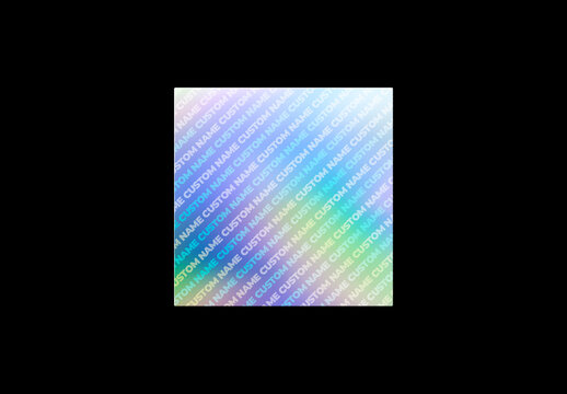 Holographic Sticker Paper Texture Mockup Template