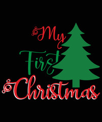Fototapeta premium CHRISTMAS T SHIRT DESIGN