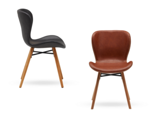 Modern chair with cut out isolated on background transparent