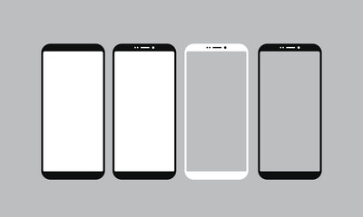phone with icons vector for business.