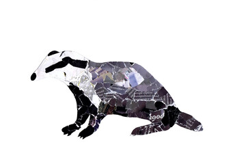 RUSSIA - NOVEMBER 19, 2022: Application "Badger" on a white background. Children's creativity