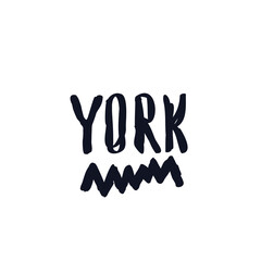 York logo icon sign City in England lettering Hand drawn ink sketch shape template Cartoon children's style Fashion print clothes apparel greeting invitation card flyer poster banner ad
