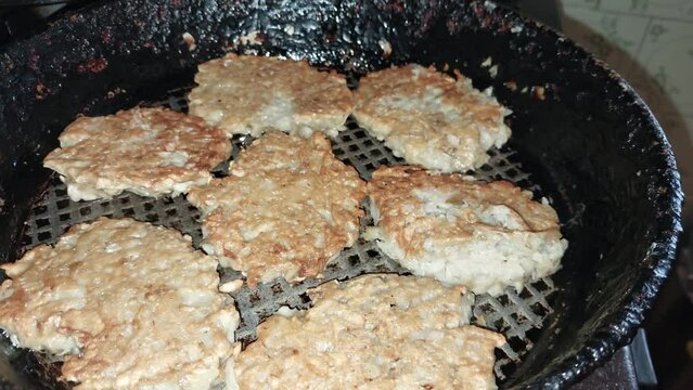 Draniki fried topinambur artichoke with flour and 