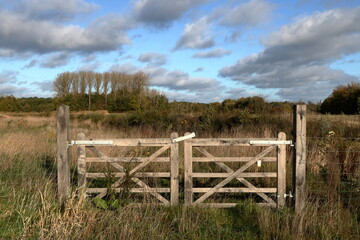 wooden gate in a rural environment