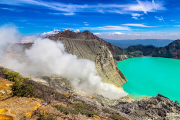 Crater volcano Ijen, Java
