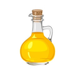 Oil bottle icon. Vector cartoon flat illustration.
