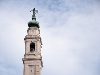 Fototapeta na wymiar Basilica Cattedrale di San Martino bell tower in Belluno, Italy