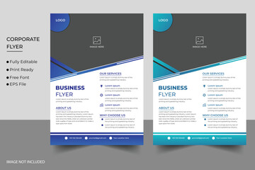Corporate business flyer and company vector template design