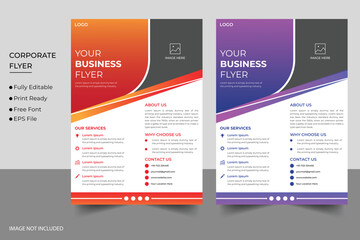 Corporate business flyer and company vector template design