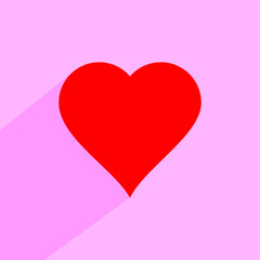 heart vector logo template in trendy flat design