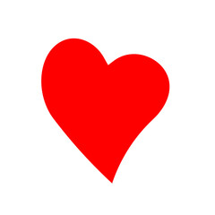 heart vector logo template in trendy flat design