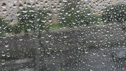 Cars on the road on a rainy day