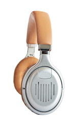 Wireless headphone, isolated on blank background.