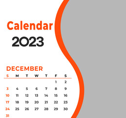 2023 Stylish calendar template, you can use desktop table office table and wall.