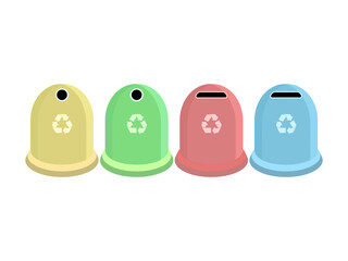 Icono de contenedores de reciclaje. 