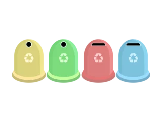 Foto op Plexiglas Icono de contenedores de reciclaje.  © Gabrieuskal