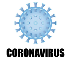 Icono de coronavirus en fondo transparente. 