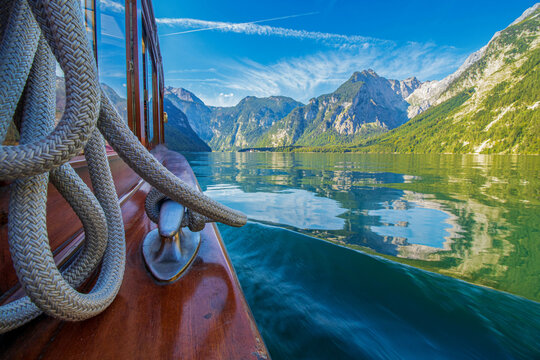 boat trip across the Koenigssee, Bavaria, Germany

