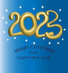 Fototapeta na wymiar congratulation card 2020 Marry Christmas and Happy New Year
