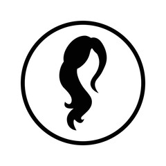 Beauty Hair Care Icon. Editable black vector design.