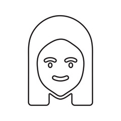 Beauty symbols for hair, spa salon. Editable vector illustration.