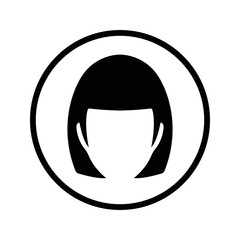 Beauty, female, hair icon. Editable vector illustration.