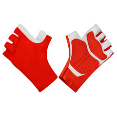 Show off your design like a pro by using this Front and Back View Awesome Biker Gloves Mockup In Fusion Red Color..