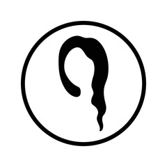 Beauty, hair icon. Editable vector graphics.