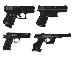 Pistol Icon on white Background