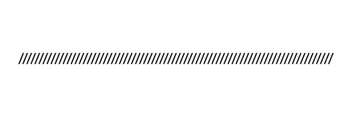 Slash line. Border with diagonal lines. Angle of tilt stripes. Black pattern of footer isolated vector on white background. - obrazy, fototapety, plakaty