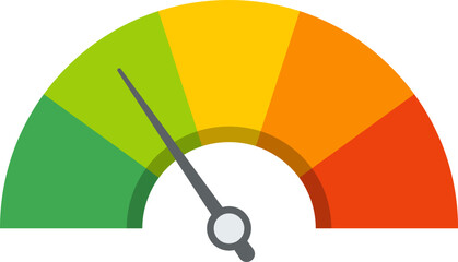 Dashboard colorful speedometer icons set. Tachometer icon isolated. Performance indicator sign. Car speed. Fast internet speed sign. Speedometer icon. 3D meter with green, yellow, red indicators.