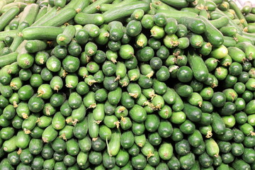 Vegetables and fruits are sold at a bazaar in Israel.