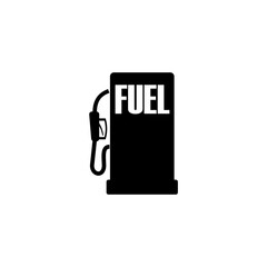 Gas station black icon isolated vector on transpernt background.