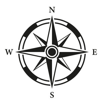 recommend clip art: Rose Wind Navigation Retro Equipment Sign. Adventure Direction Arrow to North South West East Orientation Navigator Modern Glyph Pictogram. Compass Map Silhouette Icon. Isolated Vector Illustration