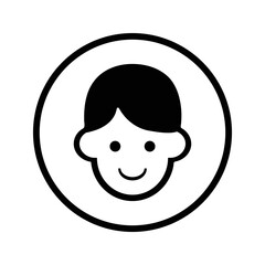 Woman Icon. Hair Vector design. Black editable vector graphics.