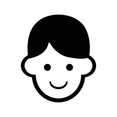 Woman Icon. Hair Vector design. Black editable vector graphics.