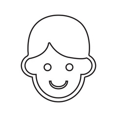 Woman Icon. Hair Vector design. Black editable vector graphics.