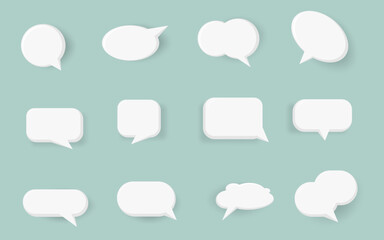 bubble speech chat sticket set