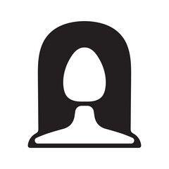 Woman long hair icon. Editable vector design.