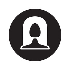 Woman long hair icon. Editable vector design.