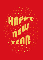 happy new year colorful card