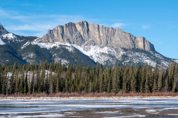 Mount Yamnuska and Bow River, Rocky Mountains, Alberta