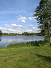 amazing view on the river in a summertime