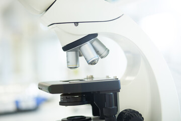 microscope at the medicine and medical, biology laboratory