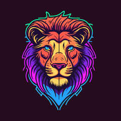 Fototapeta na wymiar Lions Head mascot logo design illustration for sport or e-sport