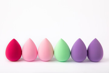 Beauty blender. Cosmetic sponge isolated on white background. MOCAP