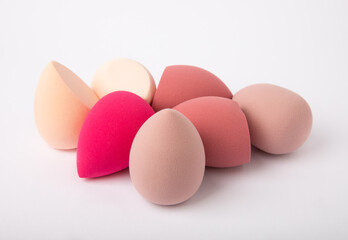 Beauty blender. Cosmetic sponge isolated on white background. MOCAP