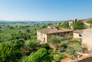 Naklejka premium Scenes around San Gimignano in Tuscany, Italy.