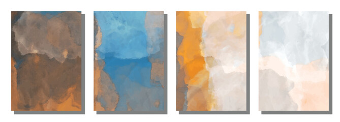 Abstract water color brush background. Set background. Vector design illustration.